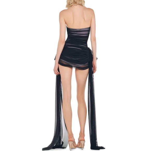 Multicolored Asymmetrical Ruffled High-Low Dress - Picture 2 of 3